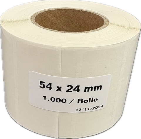 Überklebe-Etikett transparent 54 x 24mm